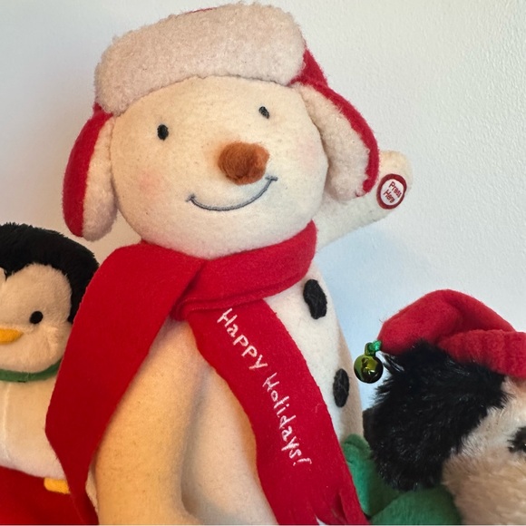 SOLD- Hallmark Jingle Pals Animated Singing Snowman Sleigh Ride Christmas Plush - Picture 2 of 16